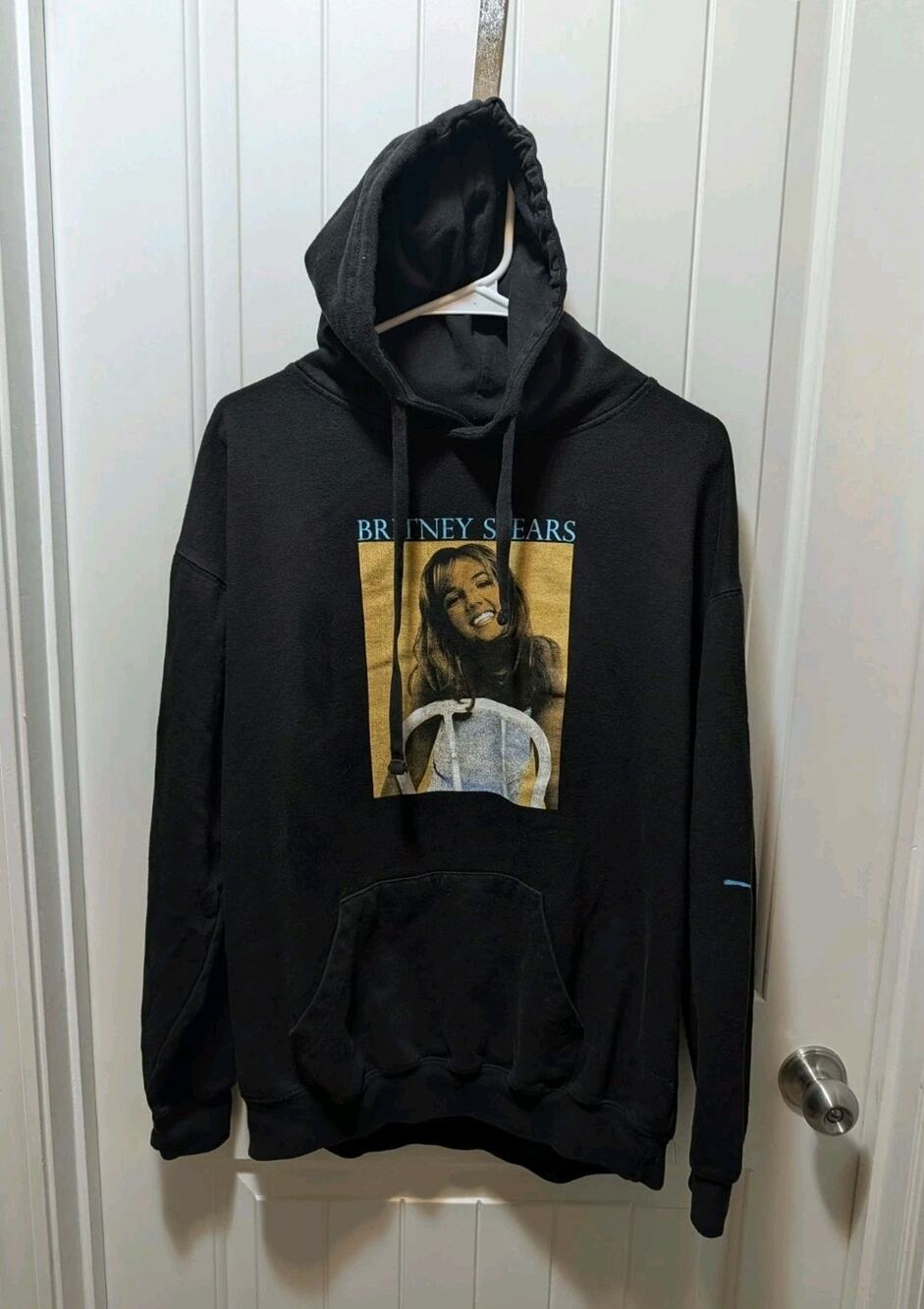 Britney Spears Portrait Black Graphic Hoodie Size L Epic Rights